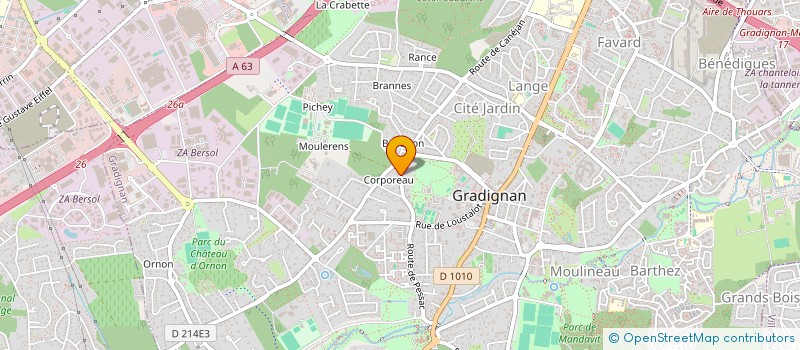 localisation de l'entreprise EXA à GRADIGNAN