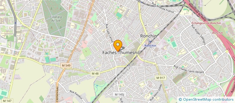 localisation de l'entreprise EXA  FACHES-THUMESNIL