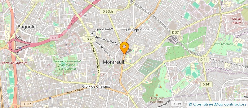 localisation de l'entreprise EXA-CODE à MONTREUIL