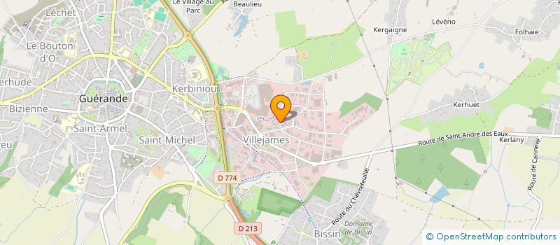 localisation de l'entreprise EXABITAT à GUERANDE