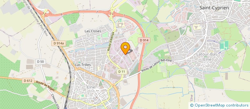 localisation de l'entreprise EXALIS à ELNE