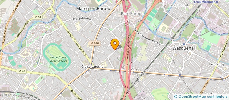 localisation de l'entreprise EXALWAY à MARCQ-EN-BARŒUL