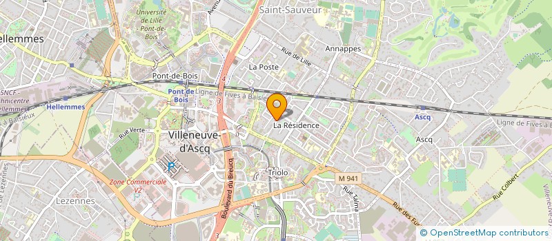 localisation de l'entreprise EXAMENS ET CONCOURS EN REGION NORD à VILLENEUVE-D'ASCQ