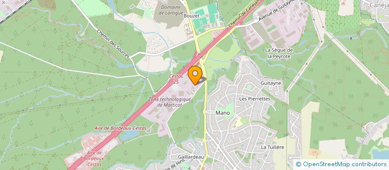 localisation de l'entreprise EXAN  CESTAS