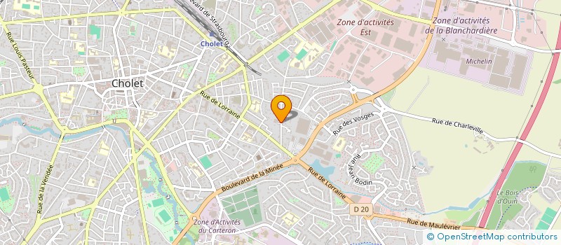localisation de l'entreprise EXARTE DEVELOPPEMENT SA à CHOLET