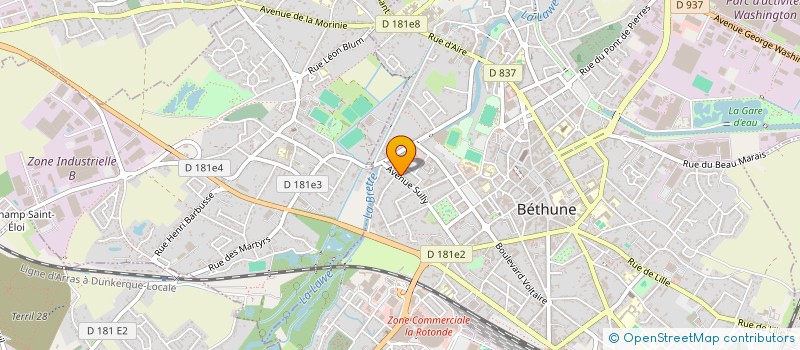 localisation de l'entreprise EXATECH à BETHUNE
