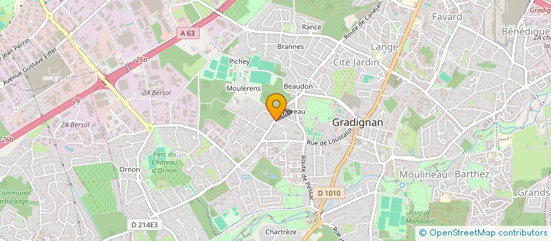 localisation de l'entreprise EXCALIBUR à GRADIGNAN