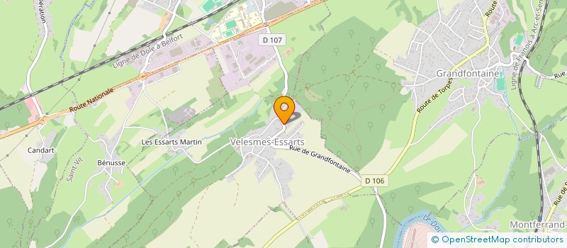 localisation de l'entreprise EXCEL'AIR DOUBS à CORCONDRAY
