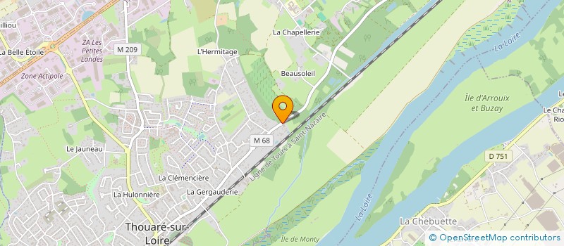 localisation de l'entreprise EXCEL AUTOMOBILE à THOUARE-SUR-LOIRE