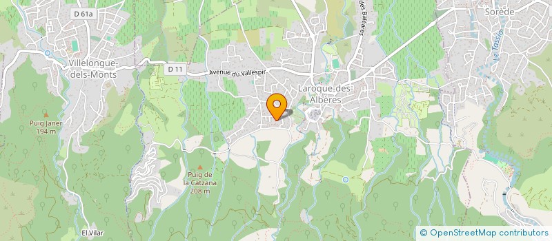 localisation de l'entreprise EXCEL' PROD66  LAROQUE-DES-ALBERES