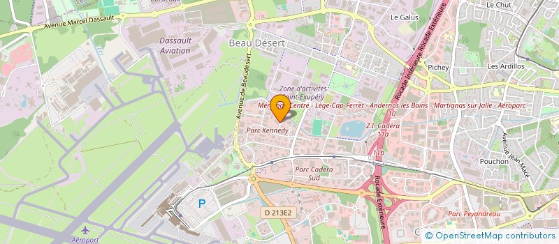 localisation de l'entreprise EXCEL SUD OUEST  MERIGNAC