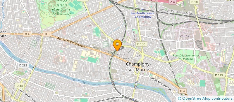 localisation de l'entreprise EXCELIOR HOLDING à CHAMPIGNY-SUR-MARNE