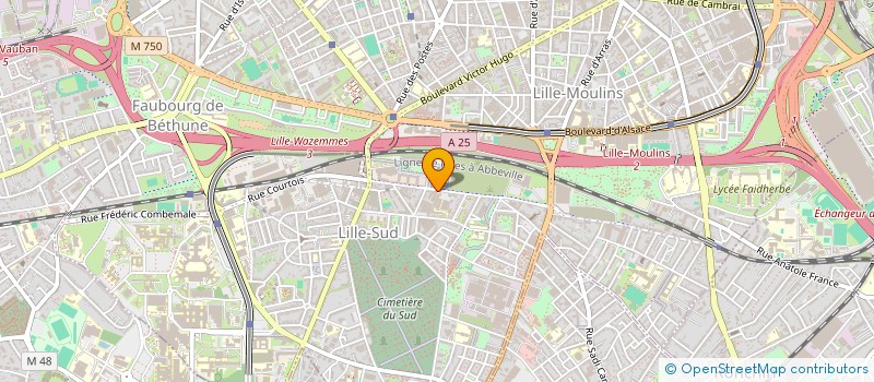 localisation de l'entreprise EXCELL BAT à LILLE