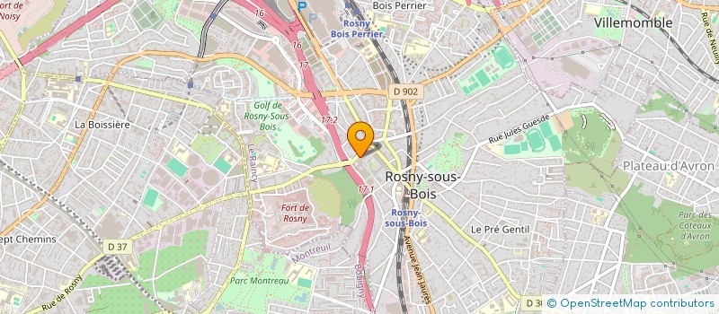 localisation de l'entreprise EXCELLENCE TRANSPORT à ROSNY SOUS BOIS