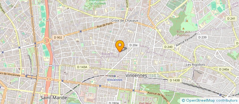 localisation de l'entreprise EXCELSIUM à VINCENNES