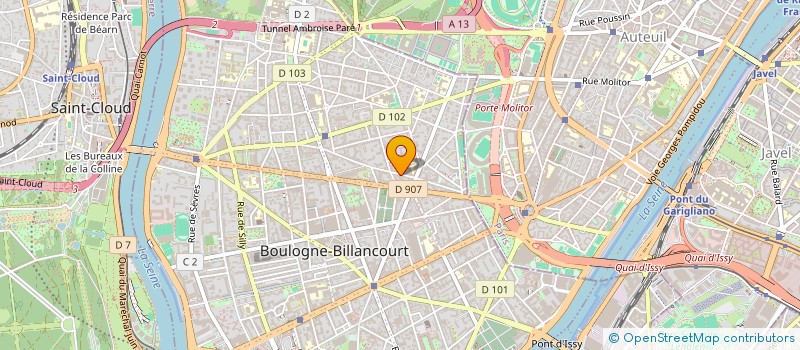 localisation de l'entreprise EXCELYA SERVICES à BOULOGNE-BILLANCOURT