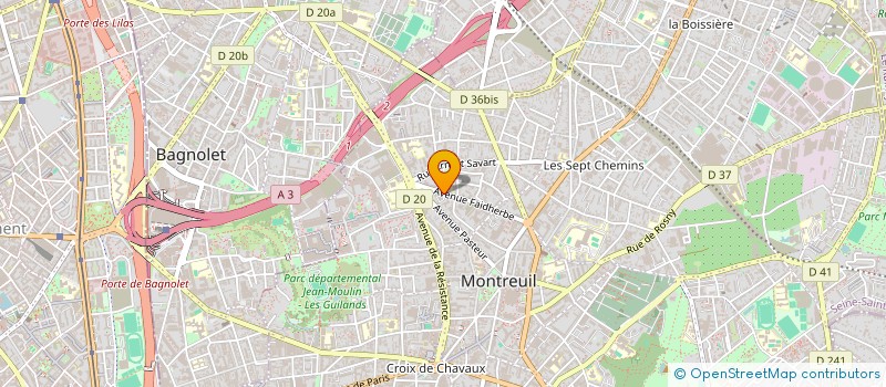 localisation de l'entreprise EXCLTECH à MONTREUIL