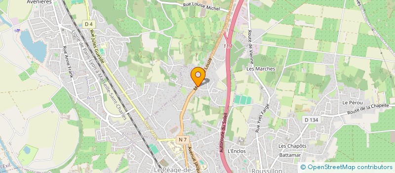 localisation de l'entreprise EXCLUSIV'AUTOS  LE PEAGE-DE-ROUSSILLON