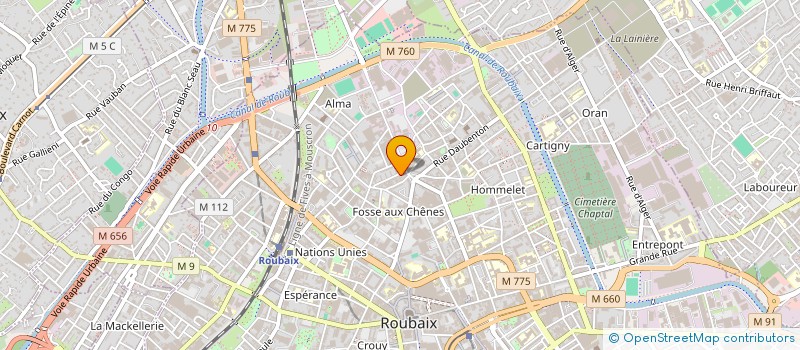 localisation de l'entreprise EXCLUSIVES SRL à ROUBAIX