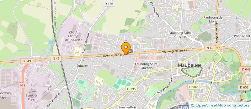 localisation de l'entreprise EXCO à MAUBEUGE