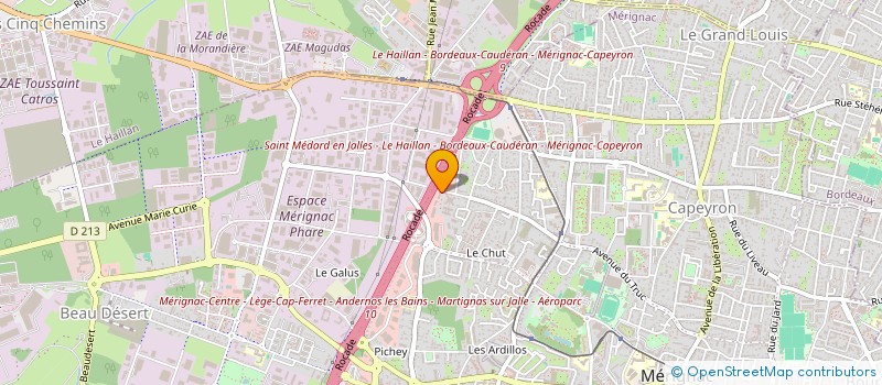 localisation de l'entreprise EXCO ECAF à MERIGNAC