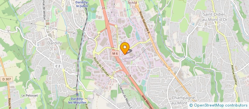 localisation de l'entreprise EXCO HESIO LYON  DARDILLY