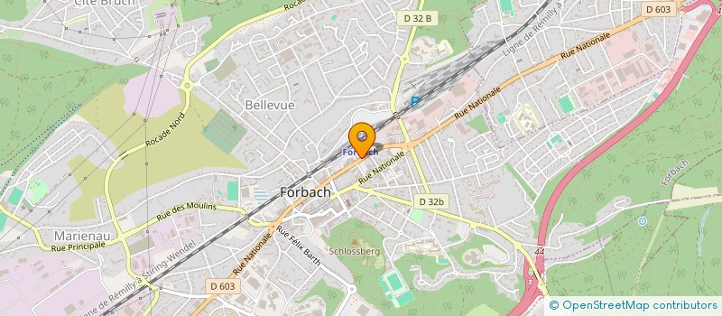 localisation de l'entreprise EXCON  FORBACH