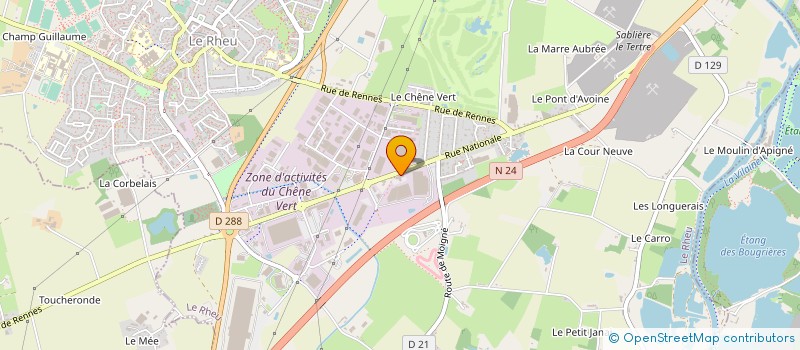 localisation de l'entreprise EXE TECH ETUDES BETON  LE RHEU