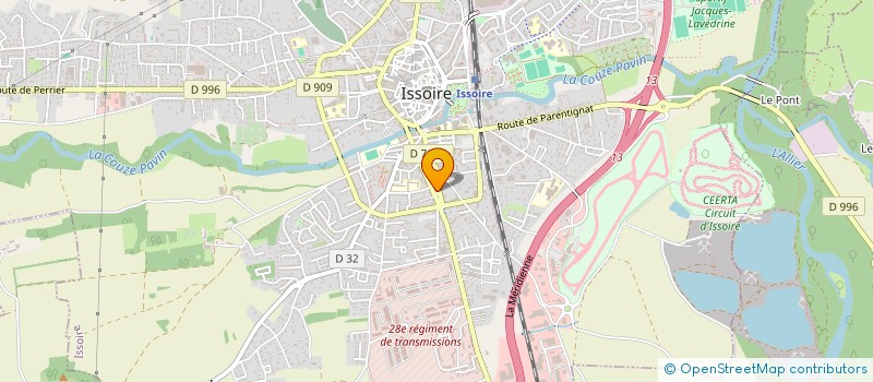 localisation de l'entreprise EXECO  ISSOIRE