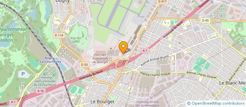 localisation de l'entreprise EXECUJET SAS à LE BOURGET