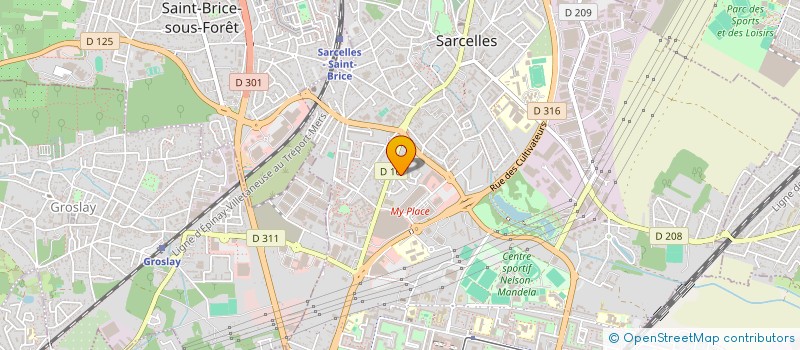 localisation de l'entreprise EXEL TRANSPORT  SARCELLES