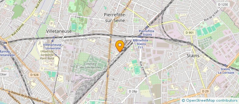 localisation de l'entreprise EXELIO à PIERREFITTE-SUR-SEINE