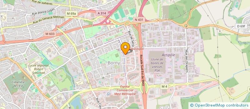 localisation de l'entreprise EXELIUM  METZ