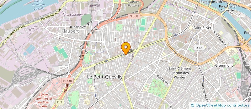 localisation de l'entreprise EXELIUM TP  LE PETIT-QUEVILLY