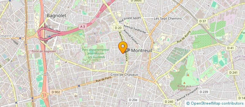 localisation de l'entreprise EXELL MEDIA à MONTREUIL