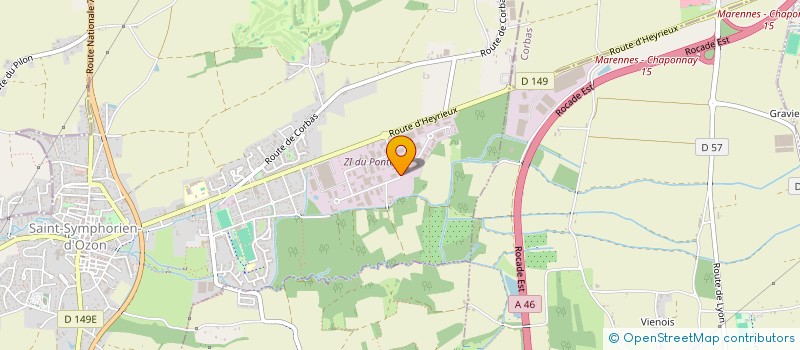 localisation de l'entreprise EXELMAT à SAINT-SYMPHORIEN-D'OZON