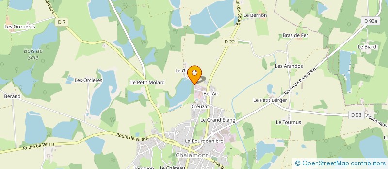 localisation de l'entreprise EXELTIS à CHALAMONT