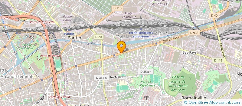 localisation de l'entreprise EXEN à PANTIN