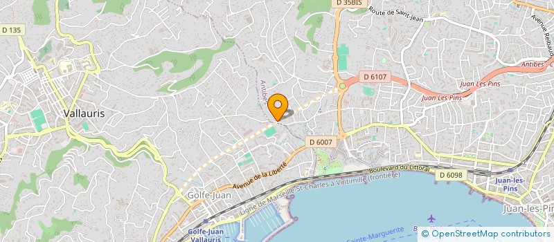 localisation de l'entreprise EXENS COMMUNICATION à ANTIBES