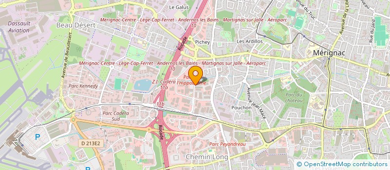 localisation de l'entreprise EXES SARL à MERIGNAC