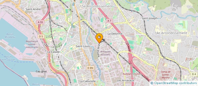 localisation de l'entreprise EXETANCH à MARSEILLE 15EME