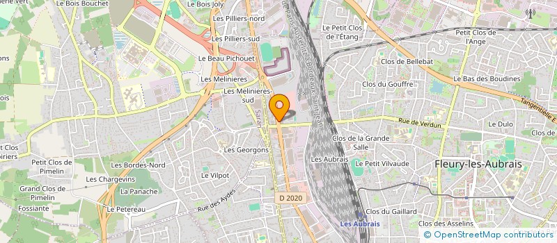 localisation de l'entreprise EXETEC à FLEURY-LES-AUBRAIS