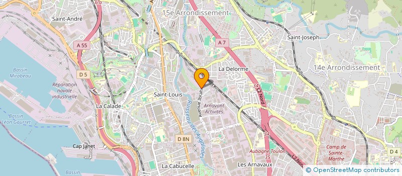 localisation de l'entreprise EXETECH à MARSEILLE 15EME