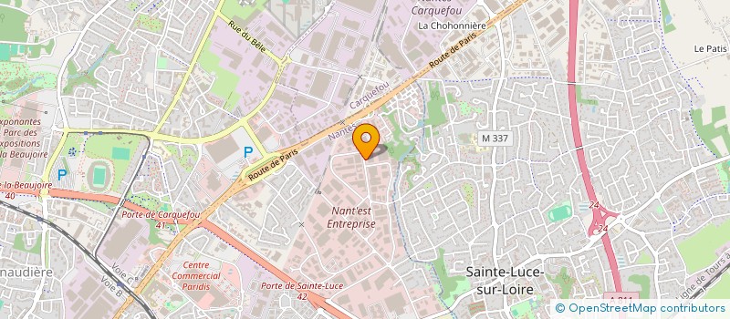 localisation de l'entreprise EXEVE à NANTES