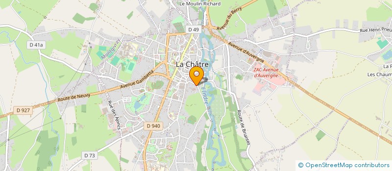 localisation de l'entreprise EXHALE à LA CHATRE