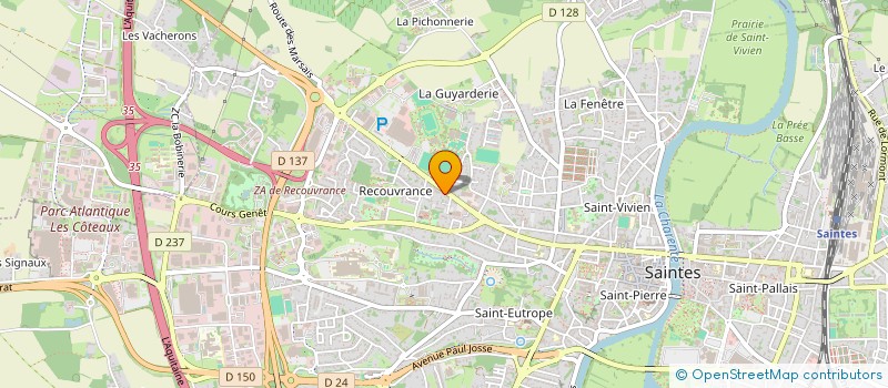 localisation de l'entreprise EXIA 17  SAINTES