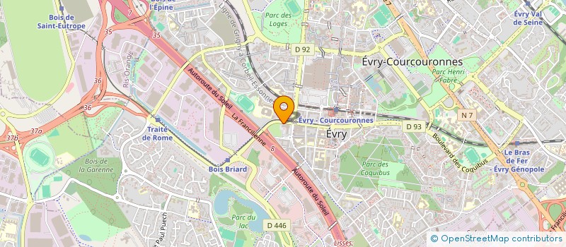 localisation de l'entreprise EXIM POMPES à EVRY-COURCOURONNES