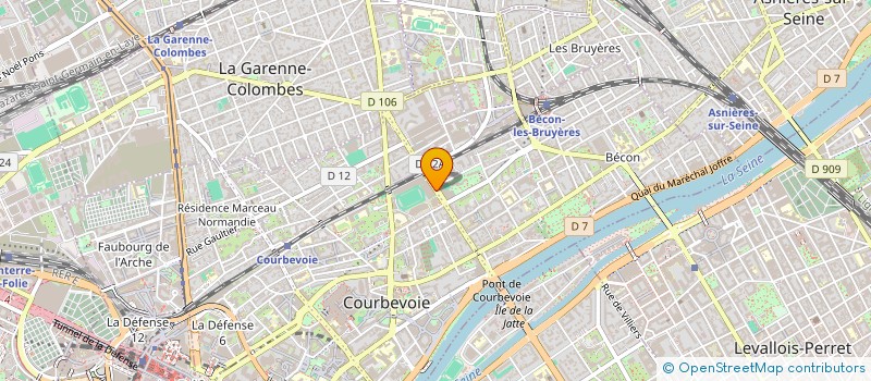 localisation de l'entreprise EXIMIUS CONSEIL à COURBEVOIE