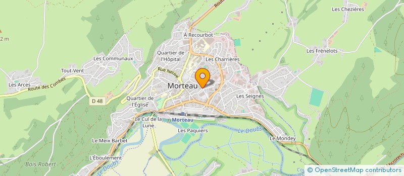 localisation de l'entreprise EXIMMO  MORTEAU