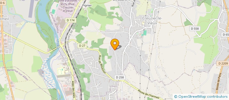 localisation de l'entreprise EXIMMO  CREUZIER-LE-VIEUX